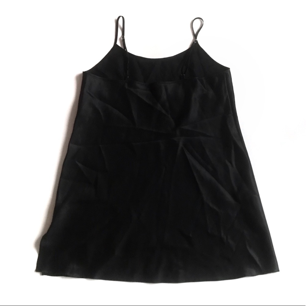 Valerie Stevens Black Silky Slip Dress Sz L EUC
